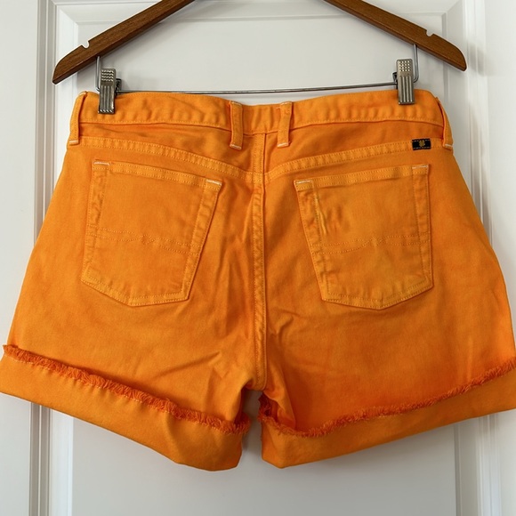 Lucky Brand Abbey Short w Frayed Roll-Up Hems Orange - Picture 7 of 13